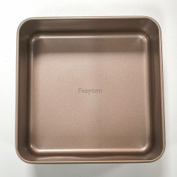 Fesytum Carbon steel Square Cake Molds, 8 Inch Heavy Duty Cake Pan, Sturdy Baking Tray, Nonstick Ovenware Baking Sheets for Brownie, Cheese Cakes, Bread, Bakery